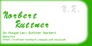 norbert ruttner business card